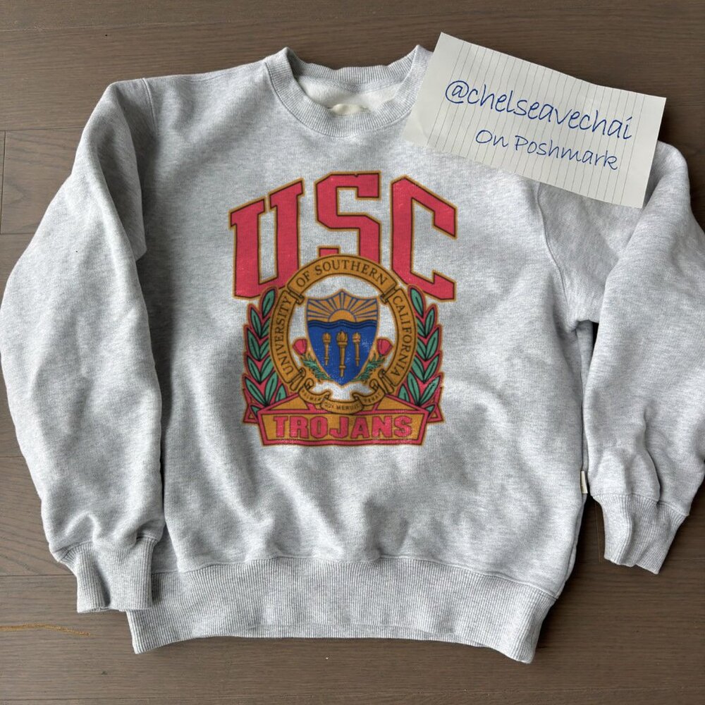 Vintage University of Southern California Sweatshirt, USC Trojans Football Shirt